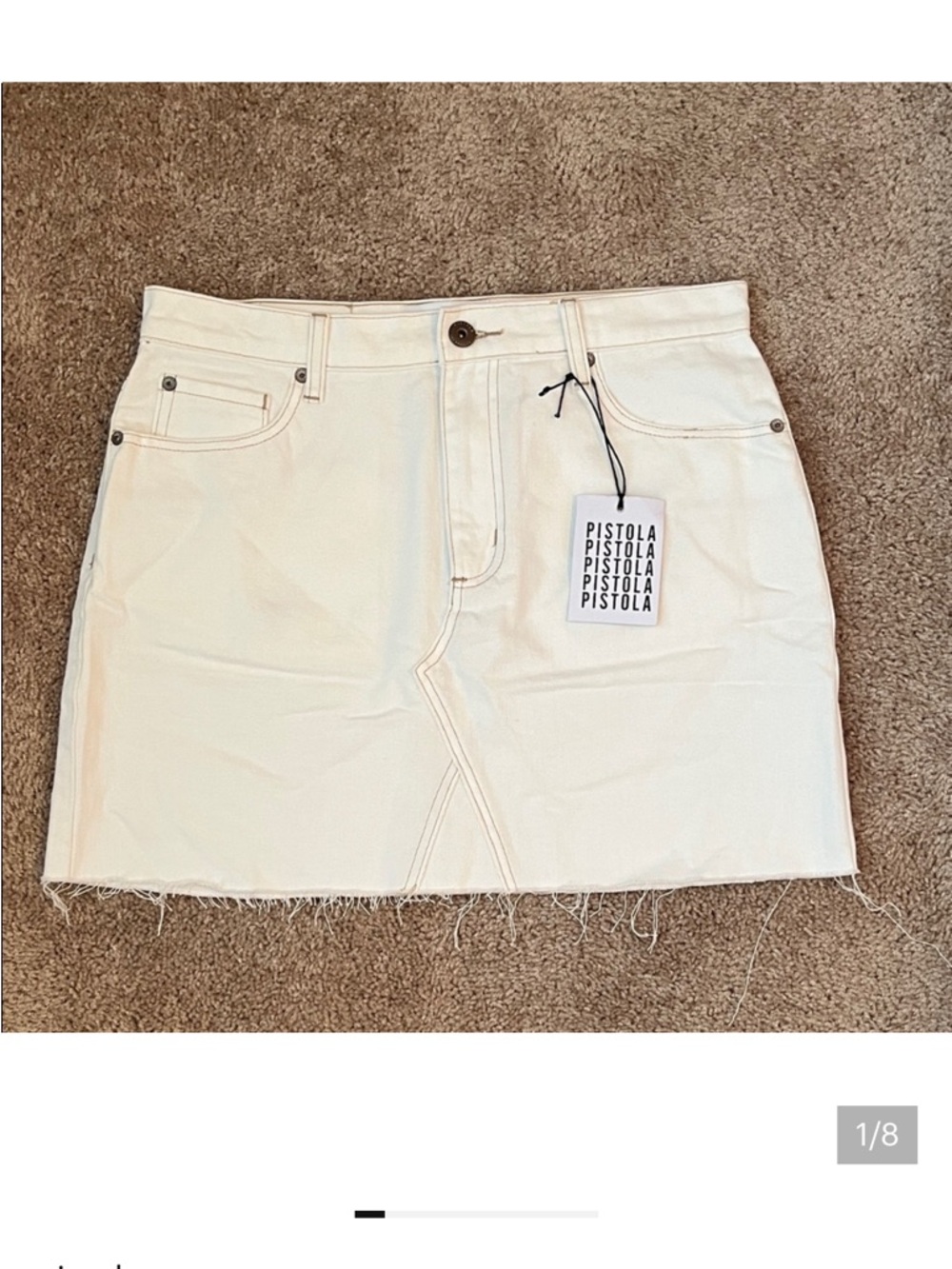 NWT Pistola Raw Hem Mini Skirt